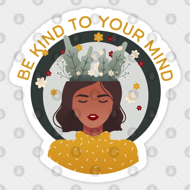 Be kind to your mind Sticker by HolidayBug